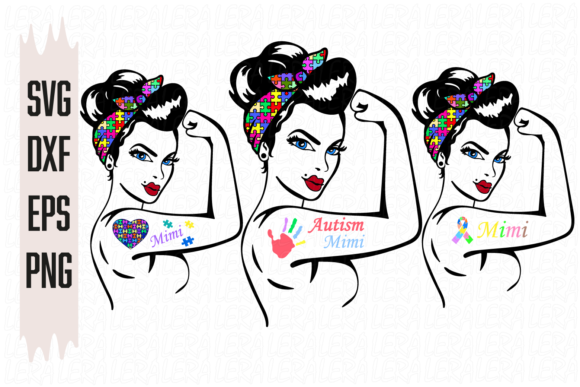Autism Mimi, Mom Graphics & Illustrations