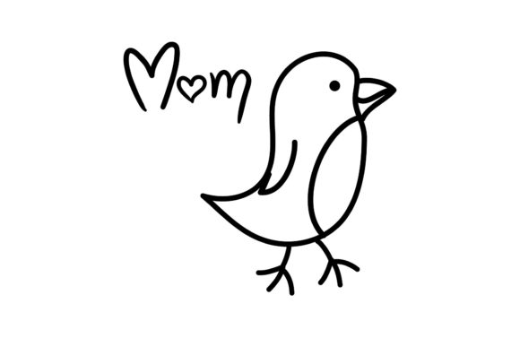Mothers Day Aset Lovebird Mom Graphics