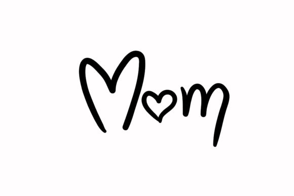 Mothers Day Aset Mom Love Black Graphics